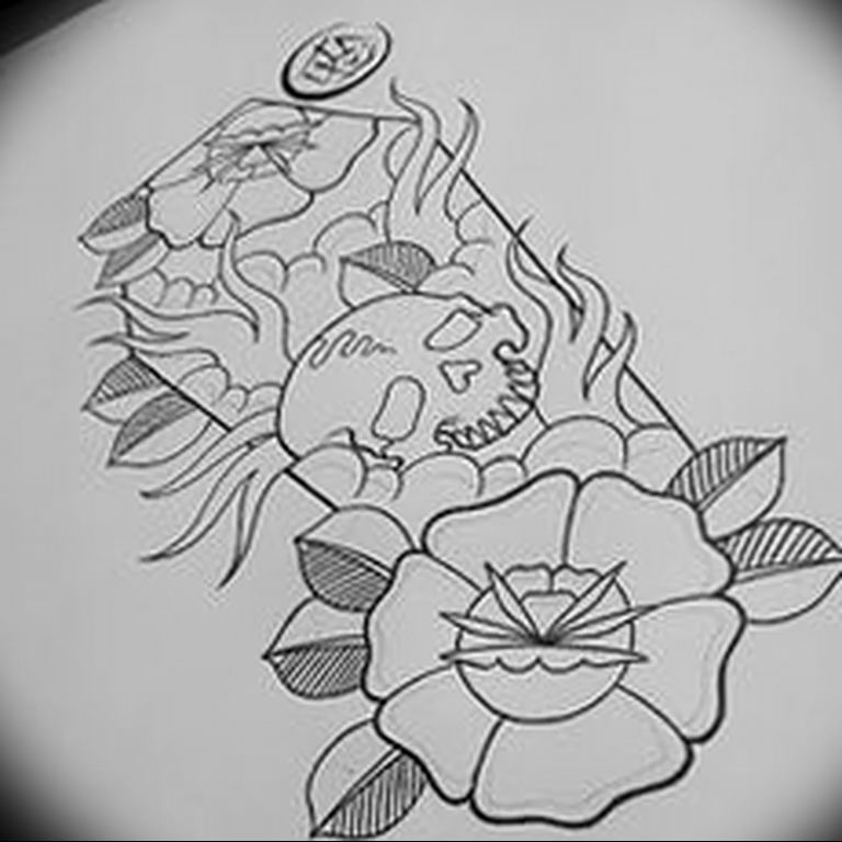 photo tattoo coffin 29.12.2018 №013 - drawing a coffin tattoo - tattoovalue.net