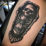 photo tattoo coffin 29.12.2018 №099 - drawing a coffin tattoo - tattoovalue.net