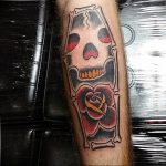 photo tattoo coffin 29.12.2018 №101 - drawing a coffin tattoo - tattoovalue.net