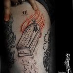 photo tattoo coffin 29.12.2018 №110 - drawing a coffin tattoo - tattoovalue.net