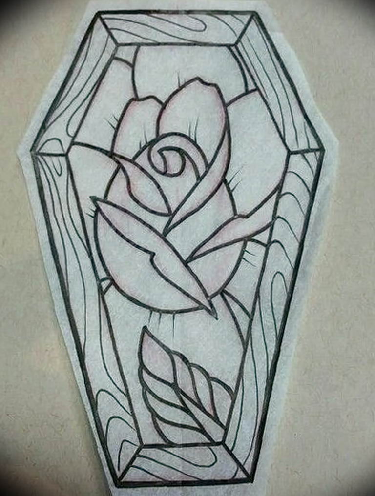 photo tattoo coffin 29.12.2018 №120 - drawing a coffin tattoo - tattoovalue.net