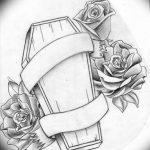 photo tattoo coffin 29.12.2018 №148 - drawing a coffin tattoo - tattoovalue.net