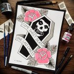 photo tattoo coffin 29.12.2018 №180 - drawing a coffin tattoo - tattoovalue.net