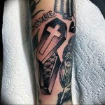 photo tattoo coffin 29.12.2018 №217 - drawing a coffin tattoo - tattoovalue.net