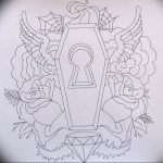 photo tattoo coffin 29.12.2018 №230 - drawing a coffin tattoo - tattoovalue.net
