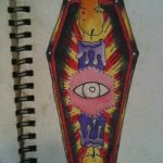 photo tattoo coffin 29.12.2018 №247 - drawing a coffin tattoo - tattoovalue.net