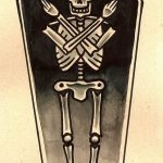 photo tattoo coffin 29.12.2018 №265 - drawing a coffin tattoo - tattoovalue.net