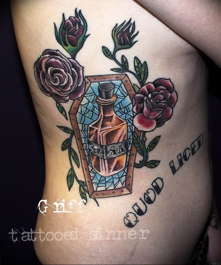 photo tattoo coffin 29.12.2018 №274 - drawing a coffin tattoo - tattoovalue.net