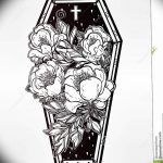 photo tattoo coffin 29.12.2018 №277 - drawing a coffin tattoo - tattoovalue.net
