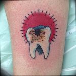 photo tattoo tooth 29.12.2018 №094 - going for a tooth tattoo - tattoovalue.net