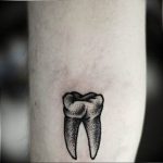 photo tattoo tooth 29.12.2018 №009 - going for a tooth tattoo - tattoovalue.net