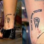photo tattoo tooth 29.12.2018 №045 - going for a tooth tattoo - tattoovalue.net