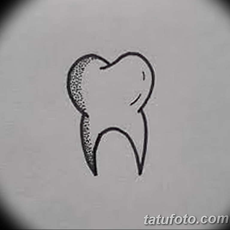photo tattoo tooth 29.12.2018 №071 - going for a tooth tattoo - tattoovalue.net