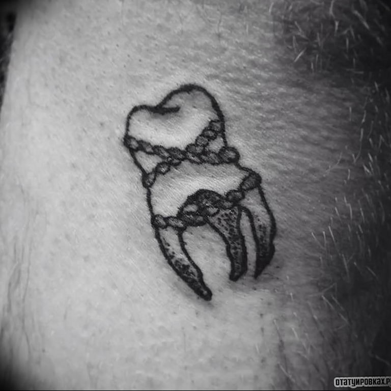 photo tattoo tooth 29.12.2018 №088 - going for a tooth tattoo - tattoovalue.net