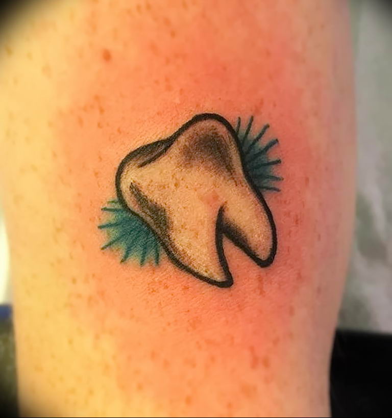 photo tattoo tooth 29.12.2018 №110 - going for a tooth tattoo - tattoovalue.net