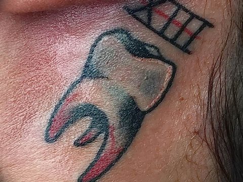 photo tattoo tooth 29.12.2018 №184 - going for a tooth tattoo - tattoovalue.net