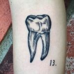 photo tattoo tooth 29.12.2018 №188 - going for a tooth tattoo - tattoovalue.net