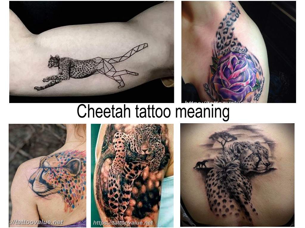 Cheetah tattoo meaning - features of the picture and photo examples
