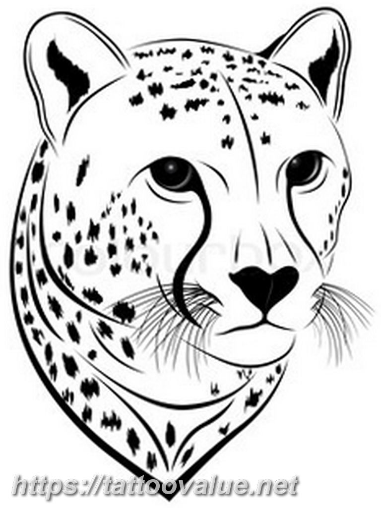 Photo tattoo cheetah 22.01.2019 №013 - tattoo cheetah example of drawing - tattoovalue.net