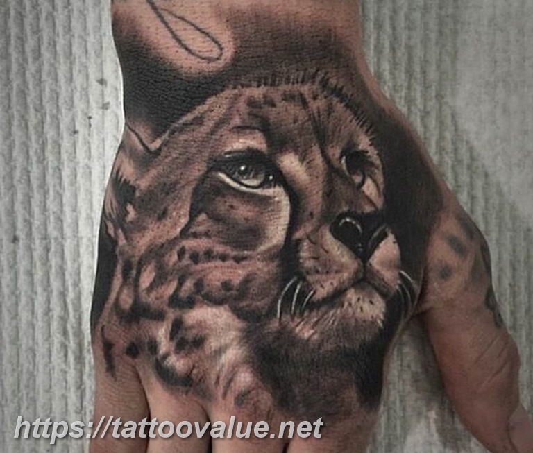 Photo tattoo cheetah 22.01.2019 №020 - tattoo cheetah example of drawing - tattoovalue.net