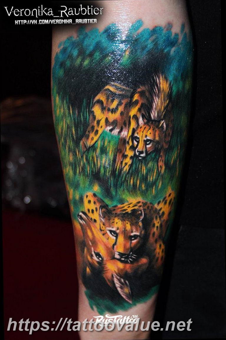 Photo tattoo cheetah 22.01.2019 №262 - tattoo cheetah example of drawing - tattoovalue.net