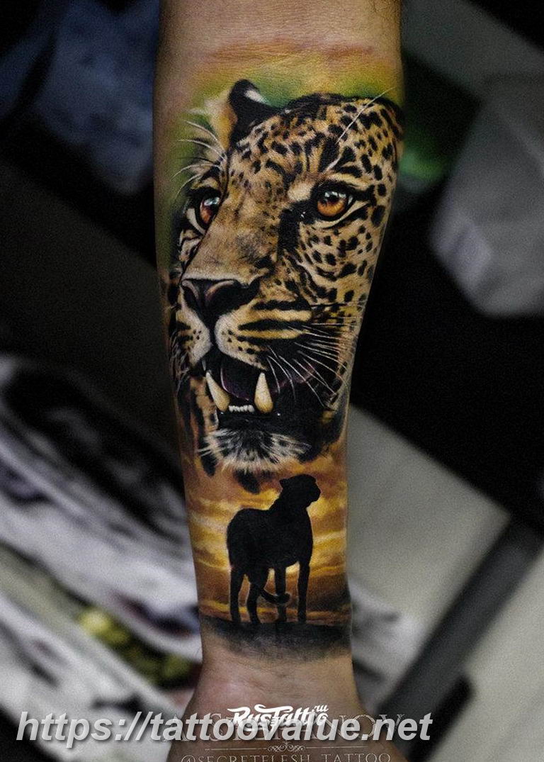 Photo tattoo cheetah 22.01.2019 №263 - tattoo cheetah example of drawing - tattoovalue.net