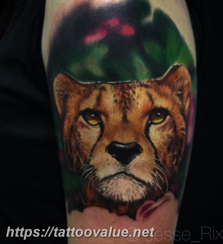 Photo tattoo cheetah 22.01.2019 №270 - tattoo cheetah example of drawing - tattoovalue.net