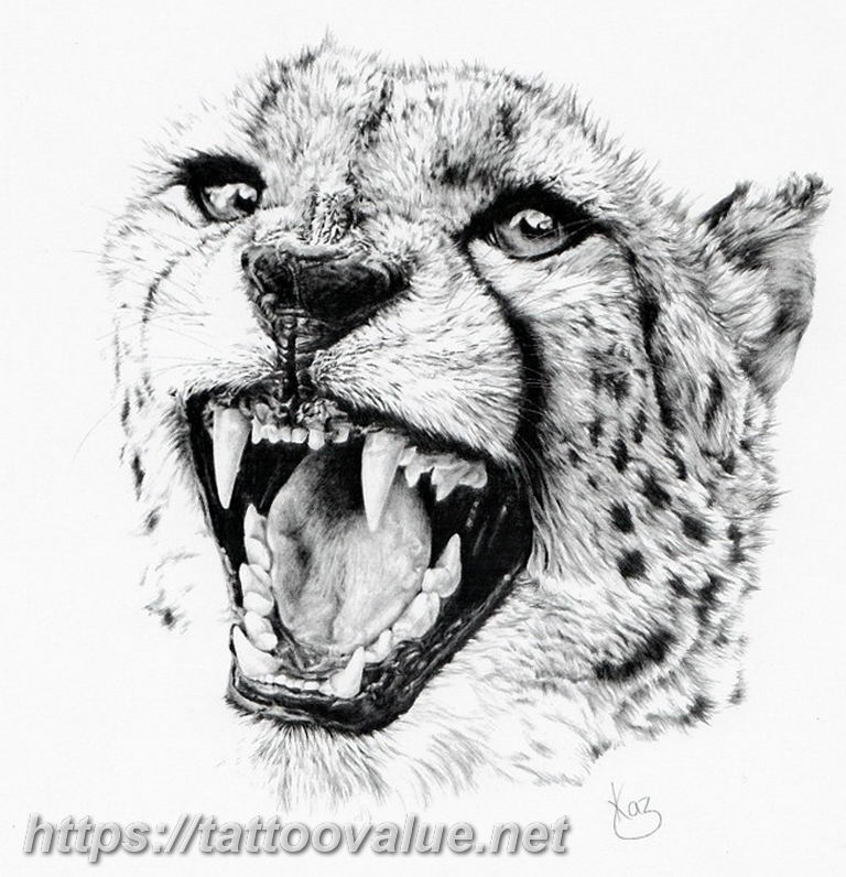 Photo tattoo cheetah 22.01.2019 №274 - tattoo cheetah example of drawing - tattoovalue.net