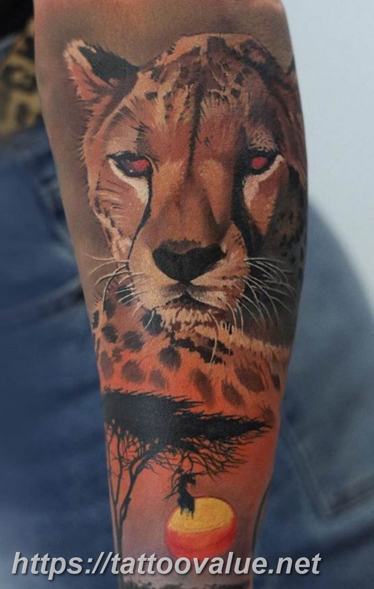 Photo tattoo cheetah 22.01.2019 №377 - tattoo cheetah example of drawing - tattoovalue.net