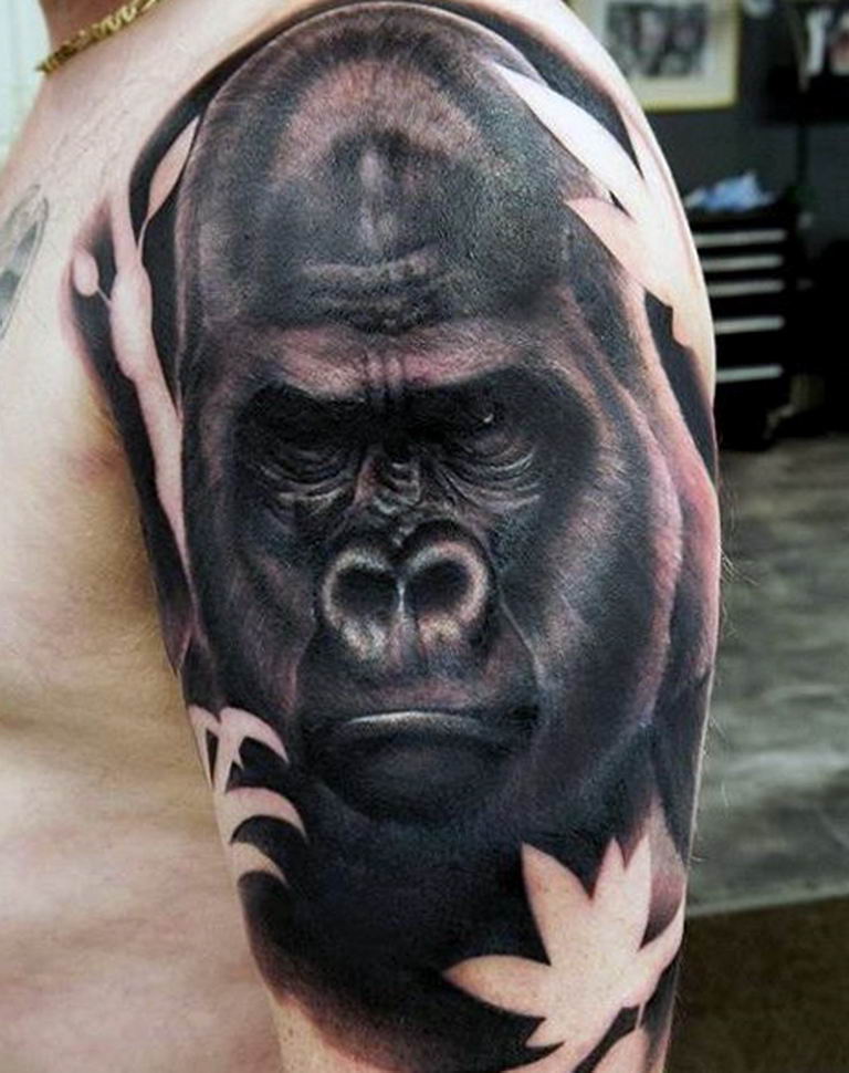 Top 66 gorilla tattoo on chest best  thtantai2