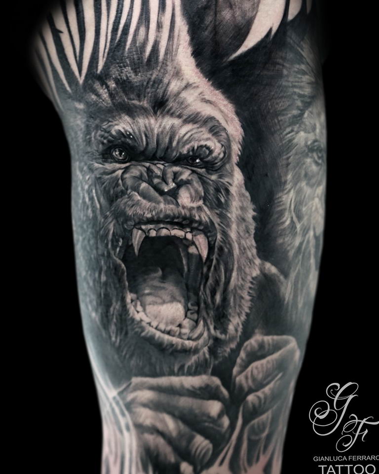 100 Unique Gorilla Tattoos Youll Need to See  Tattoo Me Now