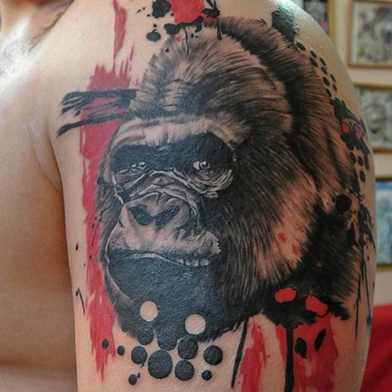mean gorilla tattoo