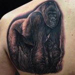 photo example of a gorilla tattoo 28.01.2019 №213 - drawing tattoo gorilla - tattoovalue.net