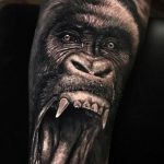 photo example of a gorilla tattoo 28.01.2019 №002 - drawing tattoo gorilla - tattoovalue.net