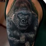 photo example of a gorilla tattoo 28.01.2019 №006 - drawing tattoo gorilla - tattoovalue.net