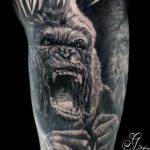 photo example of a gorilla tattoo 28.01.2019 №008 - drawing tattoo gorilla - tattoovalue.net