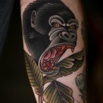 photo example of a gorilla tattoo 28.01.2019 №012 - drawing tattoo gorilla - tattoovalue.net