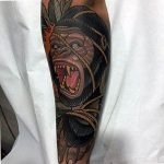 photo example of a gorilla tattoo 28.01.2019 №018 - drawing tattoo gorilla - tattoovalue.net