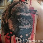 photo example of a gorilla tattoo 28.01.2019 №038 - drawing tattoo gorilla - tattoovalue.net