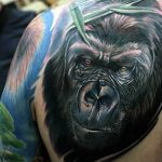 photo example of a gorilla tattoo 28.01.2019 №052 - drawing tattoo gorilla - tattoovalue.net