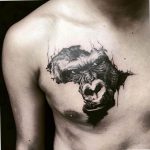 photo example of a gorilla tattoo 28.01.2019 №054 - drawing tattoo gorilla - tattoovalue.net