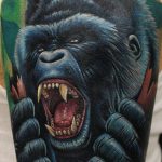 photo example of a gorilla tattoo 28.01.2019 №058 - drawing tattoo gorilla - tattoovalue.net