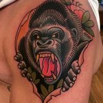 photo example of a gorilla tattoo 28.01.2019 №059 - drawing tattoo gorilla - tattoovalue.net