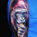 photo example of a gorilla tattoo 28.01.2019 №061 - drawing tattoo gorilla - tattoovalue.net