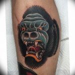 photo example of a gorilla tattoo 28.01.2019 №063 - drawing tattoo gorilla - tattoovalue.net