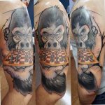 photo example of a gorilla tattoo 28.01.2019 №066 - drawing tattoo gorilla - tattoovalue.net