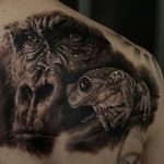 photo example of a gorilla tattoo 28.01.2019 №072 - drawing tattoo gorilla - tattoovalue.net