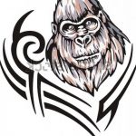 photo example of a gorilla tattoo 28.01.2019 №080 - drawing tattoo gorilla - tattoovalue.net