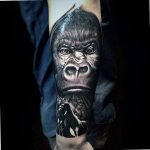 photo example of a gorilla tattoo 28.01.2019 №083 - drawing tattoo gorilla - tattoovalue.net