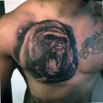 photo example of a gorilla tattoo 28.01.2019 №086 - drawing tattoo gorilla - tattoovalue.net